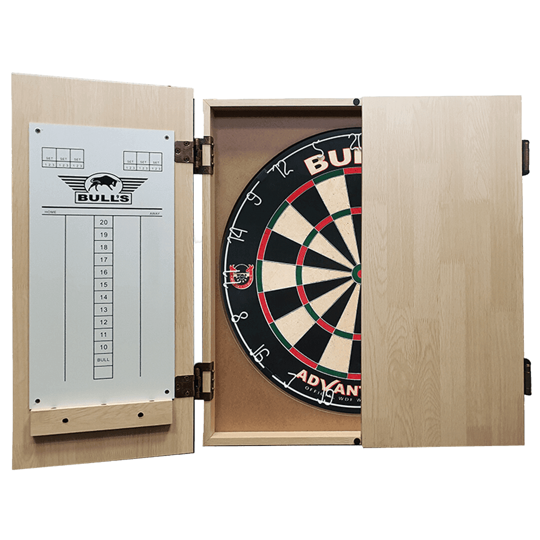 Bull’s Deluxe Cabinet Light Oak – dartstaulukaappi